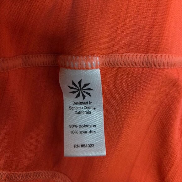 Athleta Pacifica UPF Tank 2 Womens Medium Orange Rash Guard - Picture 10 of 11